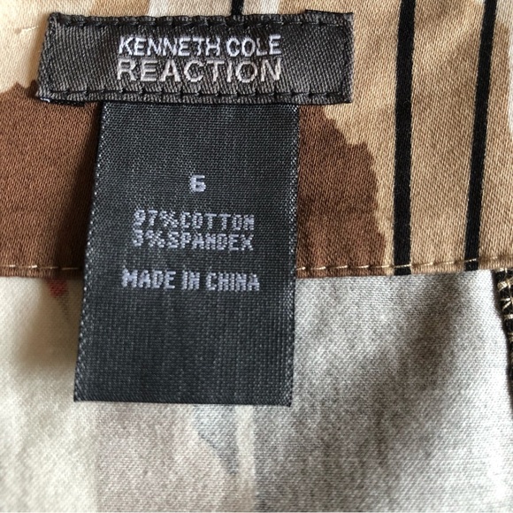 Kenneth Cole Reaction Stylish Midi Multicolor Open Pleated Skirt Size 6 - Picture 5 of 6
